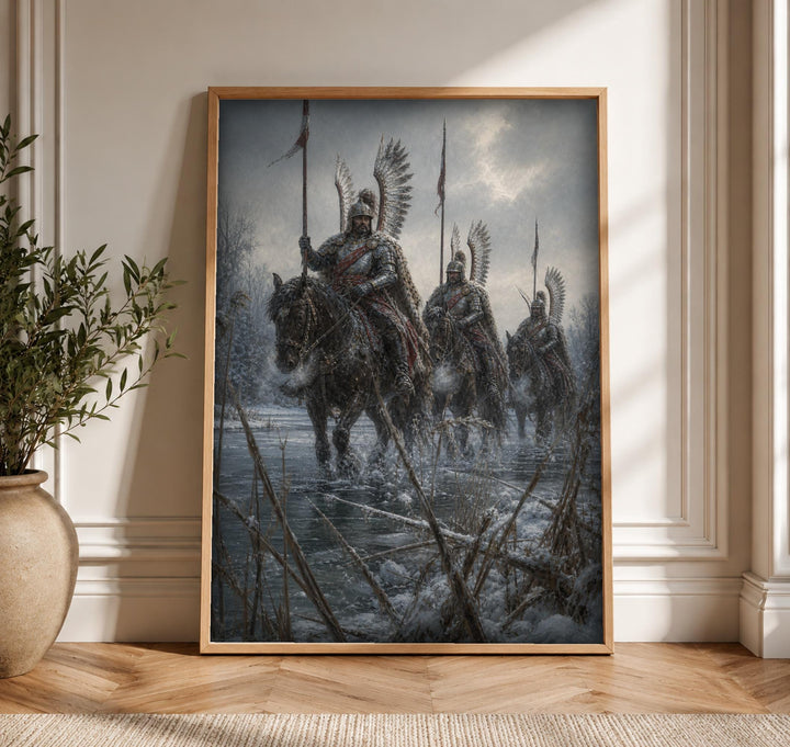 Winged Hussar Art, Polish Cavalry Winter Print