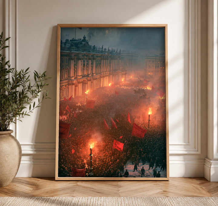 Russian Revolution Art, Storming Winter Palace 1917, Bolshevik Print
