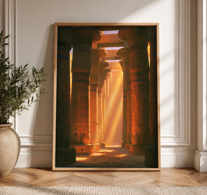 Ancient Egypt Art, Karnak Temple Column Print