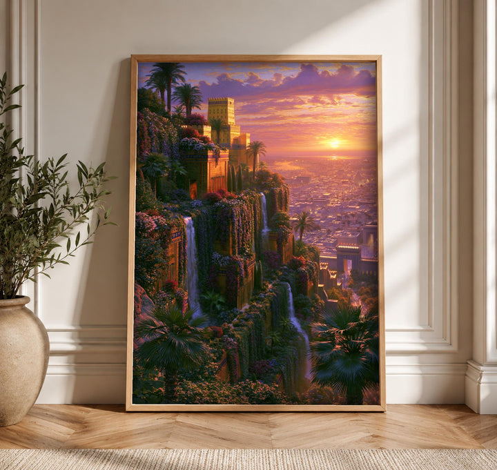 Hanging Gardens of Babylon, Ancient Wonder Print