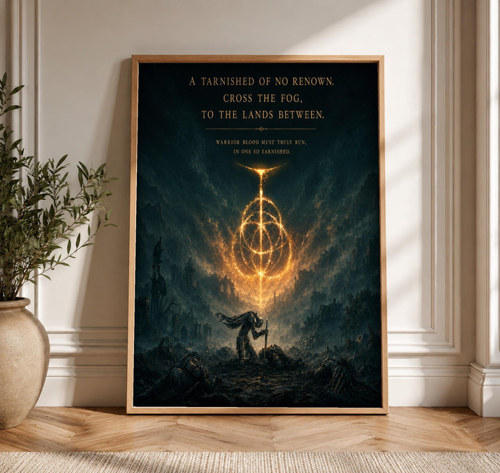 Elden Ring Wall Art, Dark Fantasy Poster, Lands Between