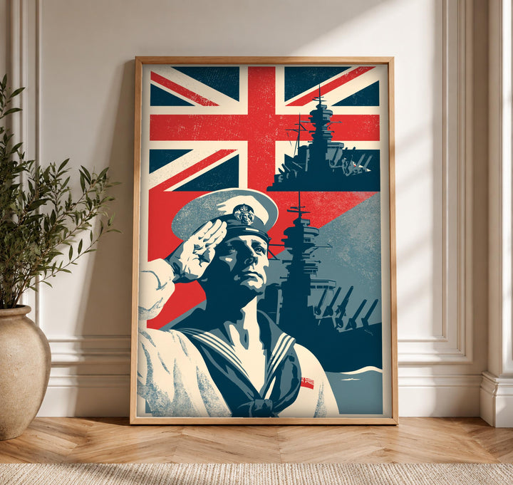 Royal Navy Wall Art, British Warship Sailor Print