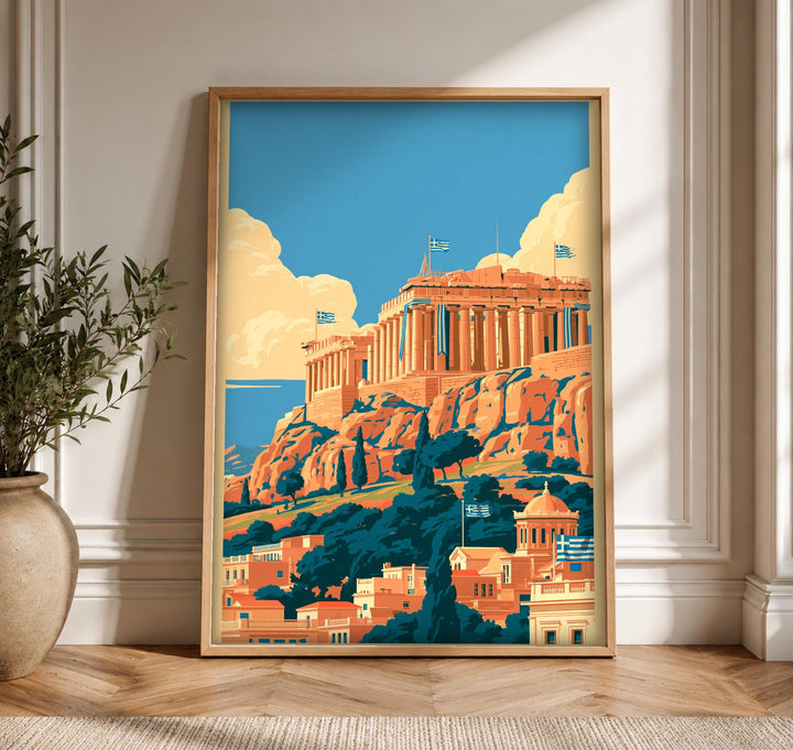 Ancient Greek Art, Acropolis Athens Parthenon, Vintage Wall Decor