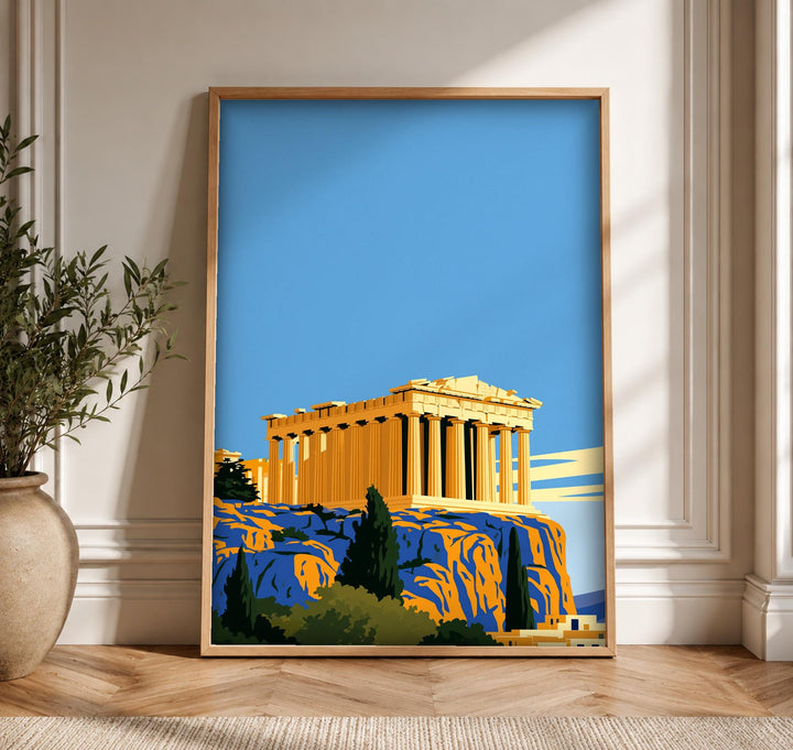 Ancient Greek Art, Parthenon Athens Print, Vintage Wall Decor