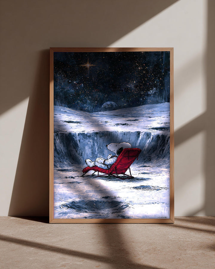 Celestial Star Map, Snoopy Moon Astronaut Poster