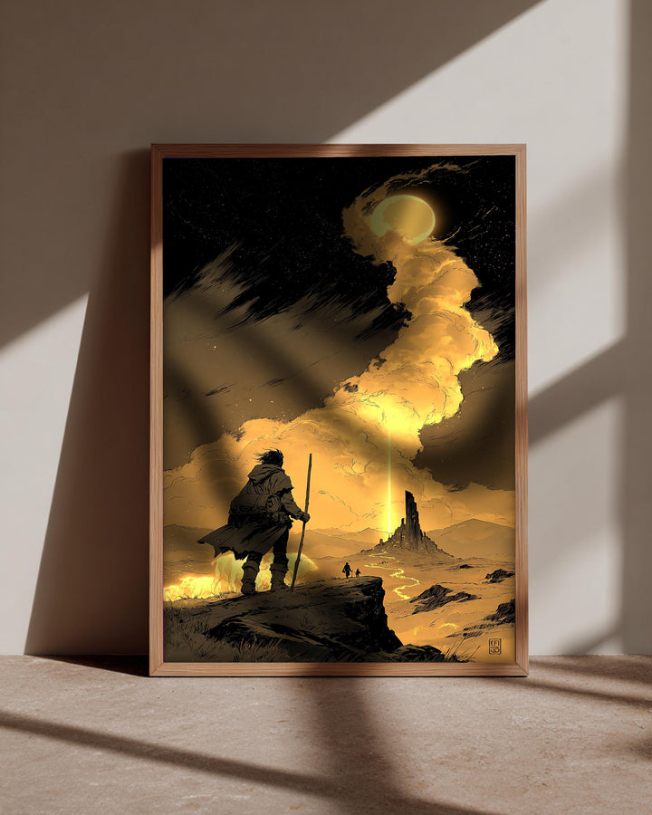Elden Wall Art, Tarnished Erdtree Print, Dark Fantasy
