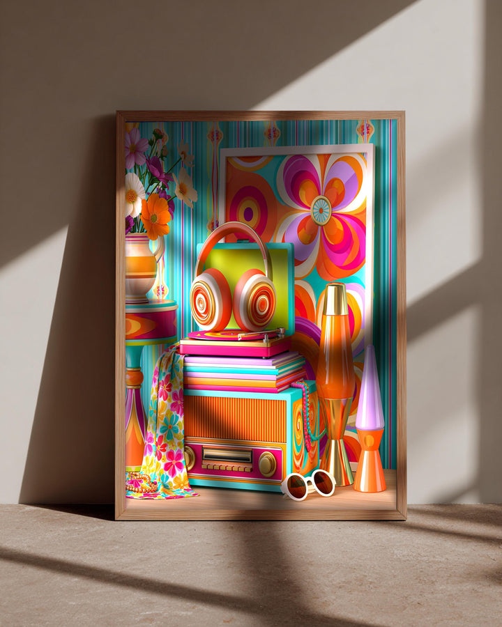 Retro Wall Art, 1960s Groovy Music Scene, Psychedelic Poster