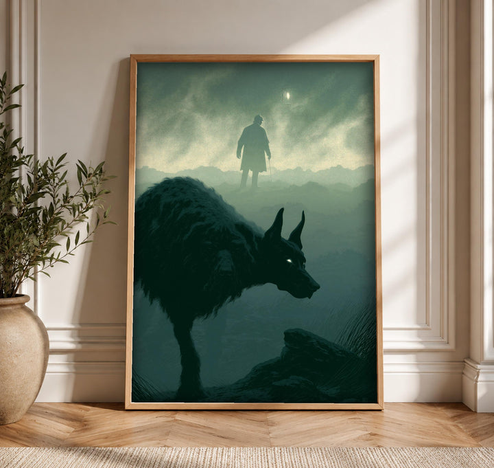 gothic home decor, Phantom Hound Moors, Dark Academia Art