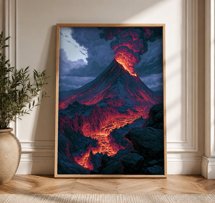 Pompeii Art, Mount Vesuvius Eruption, Roman Empire Print