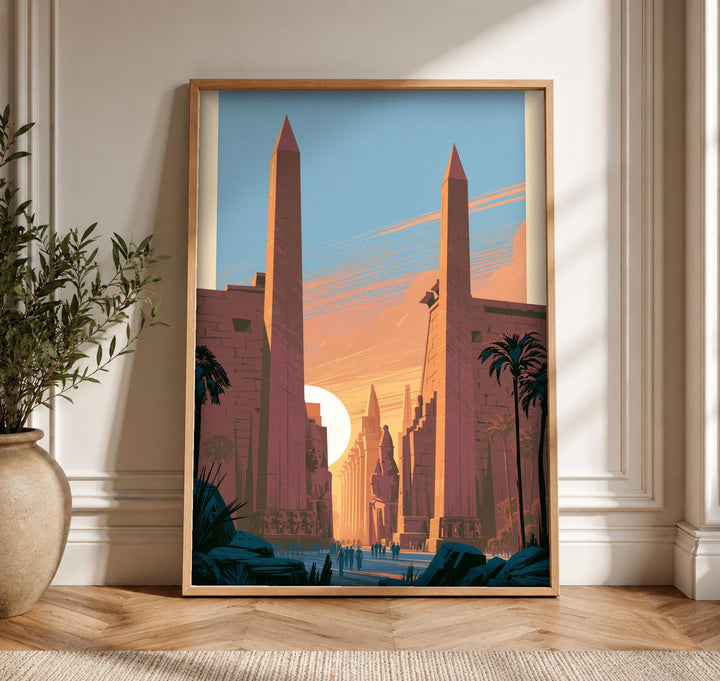 Ancient Egypt Art, Luxor Temple Obelisk Poster