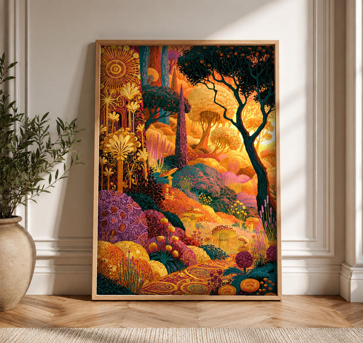 Enchanted Forest Art, Magical Garden Print