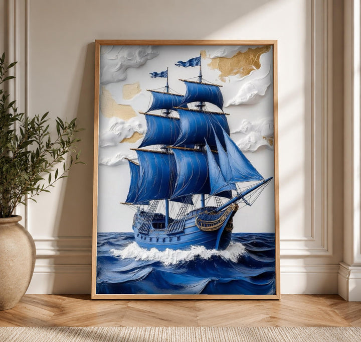 Historical Ship Print, Age of Sail Galleon, Nautical Wall Art