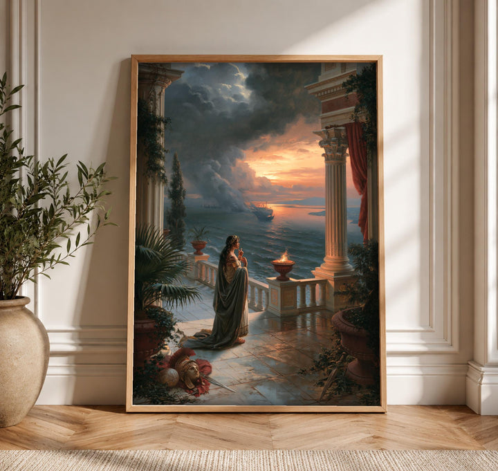 Ancient Rome Art, Dido Carthage Burning Fleet, Ship Painting