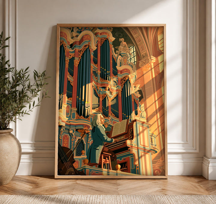 Baroque Church Organ, Sacred Music Print, Christian Decor