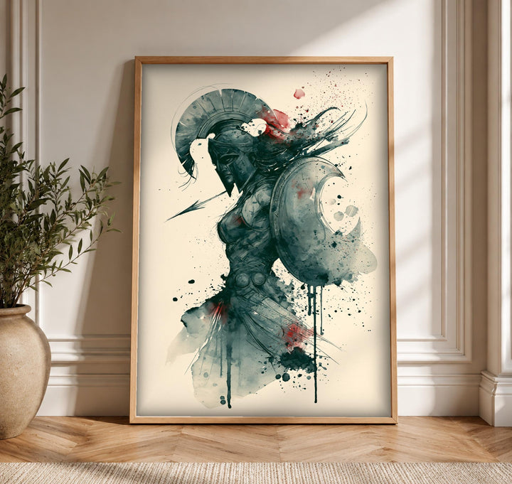 Ancient Greek Art, Spartan Warrior Shield Print