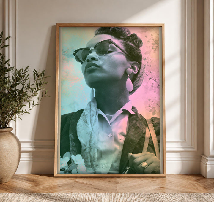 African American Art, Retro Wall Portrait, Black Culture Decor