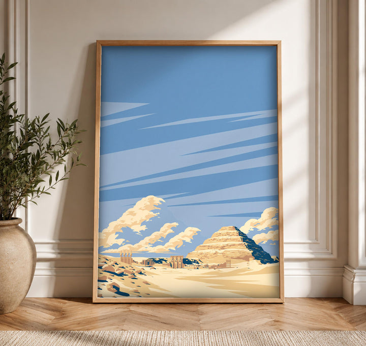 Ancient Egypt Art, Step Pyramid of Djoser Print