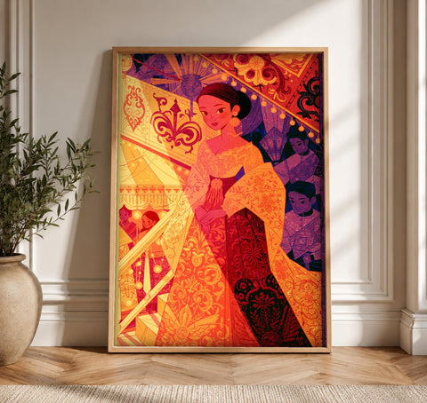 Filipiniana Wall Art, Philippine Colonial Noblewoman, Cultural Decor