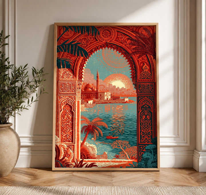 Ottoman Wall Art, Islamic Arch Print, Mosque Decor