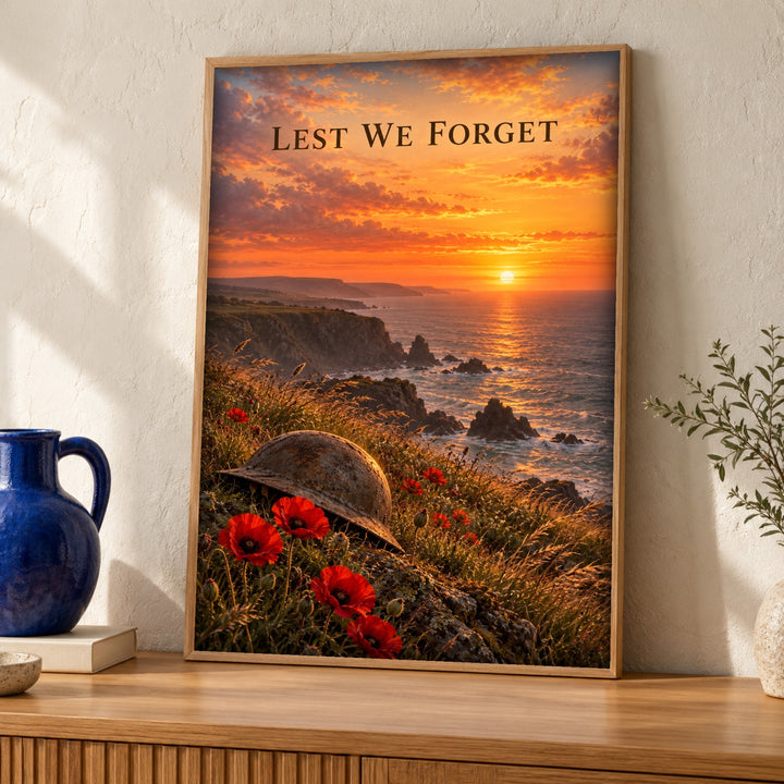 Military wall art, Remembrance Day Poppy Print