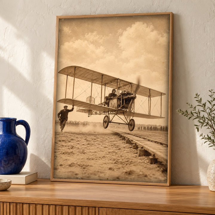 Aviation wall art, Pioneer biplane, Vintage airplane