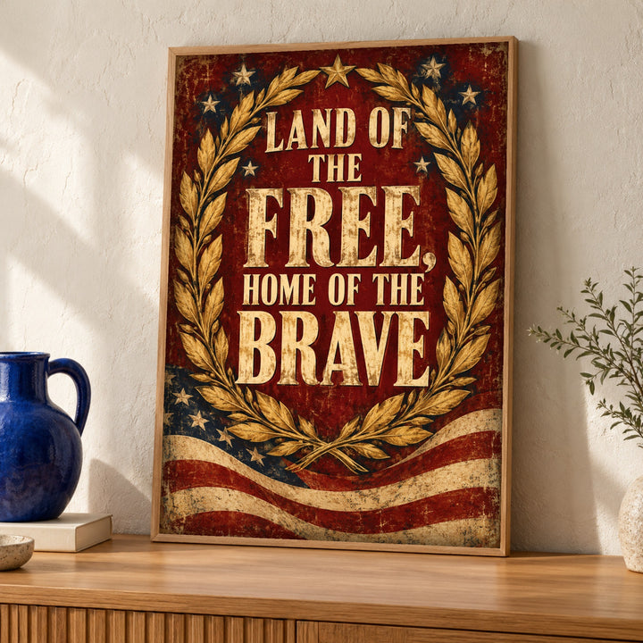 Patriotic wall art, The Star-Spangled Banner, Americana decor