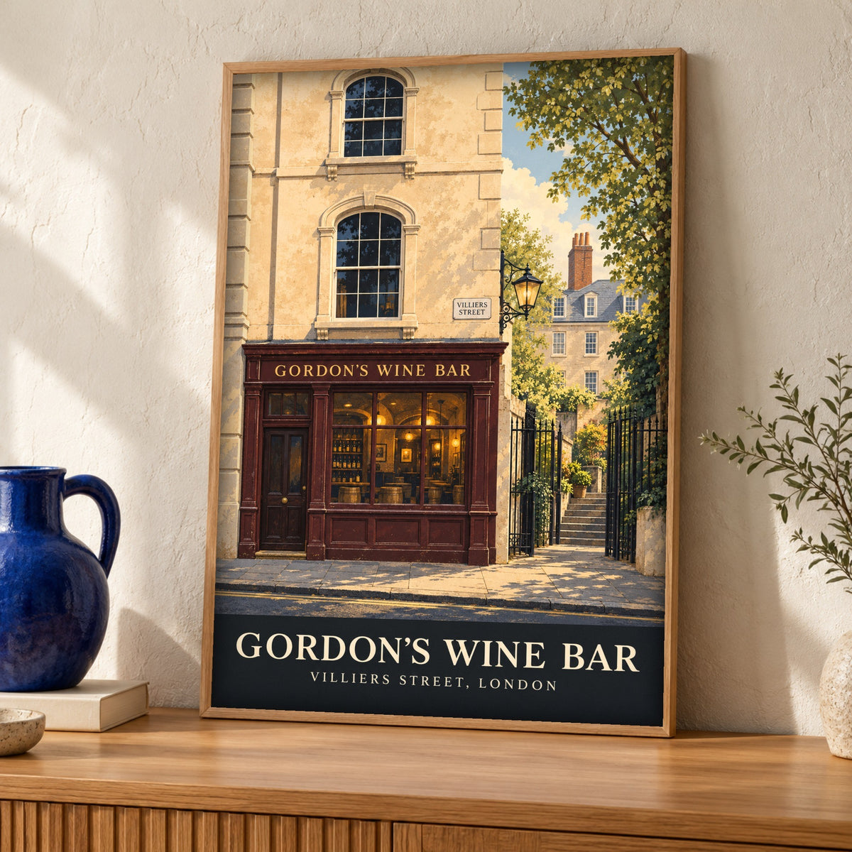 London wall art — Gordon's Wine Bar — Framed room mockup