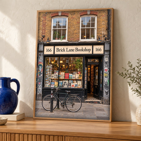London print — Brick Lane Bookshop — Framed room mockup