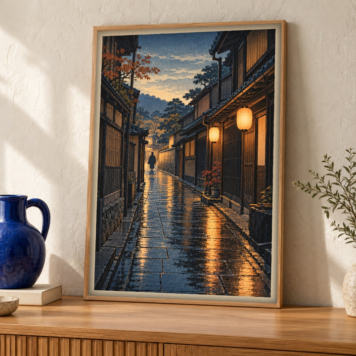 Japanese wall art, Traditional Japan, Lantern street print