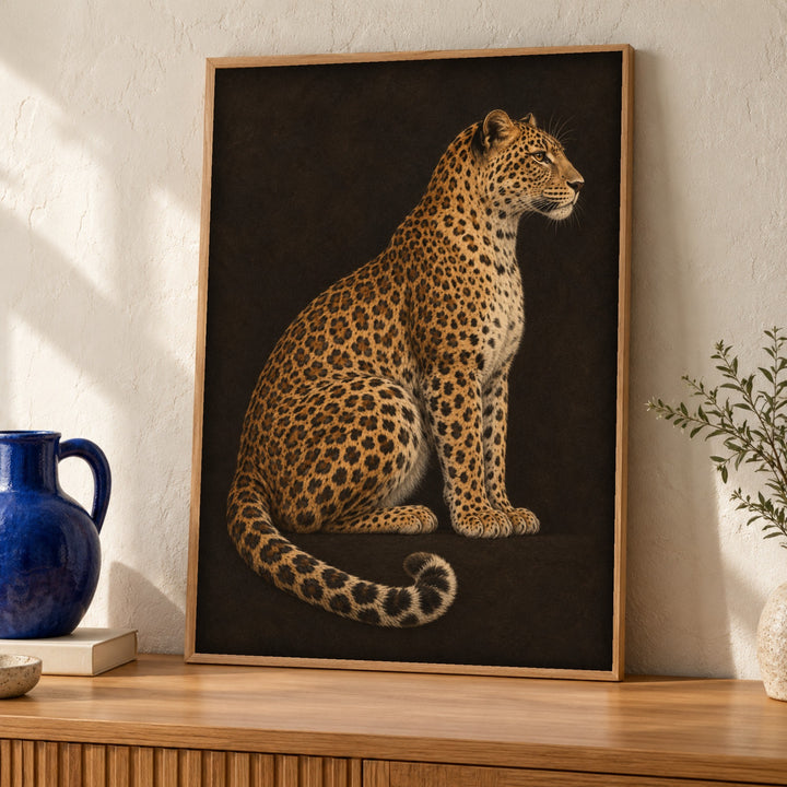 Wildlife wall art, Leopard Portrait, Nature Print